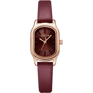 聚利时ins风手表女韩版鹅卵石长方形简约学生石英女表1112