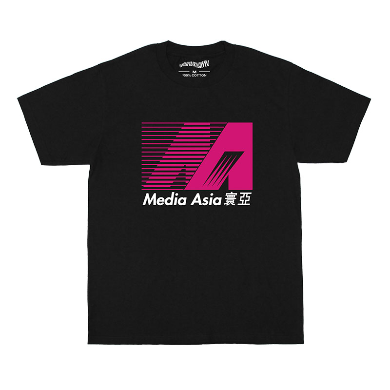 Media Asia T恤 寰亚嘉禾邵氏香港电影水洗短袖美式休闲 T-Shirt