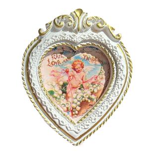 糖小条6分复古白色相框画框娃屋装饰画迷你微缩模型blythe小布