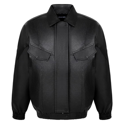 白色皮衣男款美式复古休闲皮衣