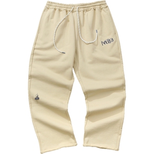 【官方正品】nautica白帆 日系中性毛圈布温暖宽松针织长裤KW5486