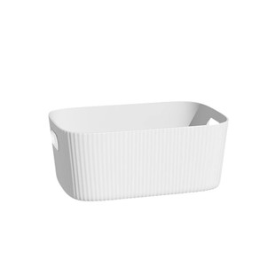 桌面收纳盒化妆品零食小杂物长方形厨房整理篮框储置物筐塑料盒子