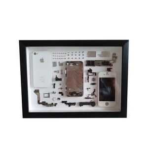 创意手机拆机装裱框手机零件标本框A4中空立体相框送白色背景纸