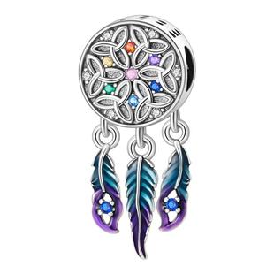 潘家风格凯尔特结捕梦网串珠饰品diy串珠手链配件铜镀银吊坠