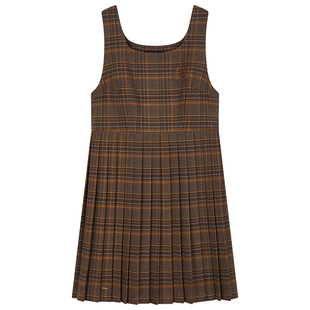 TeenieWeenie小熊女装连衣裙2025冬季新款气质潮流舒适格纹背心裙