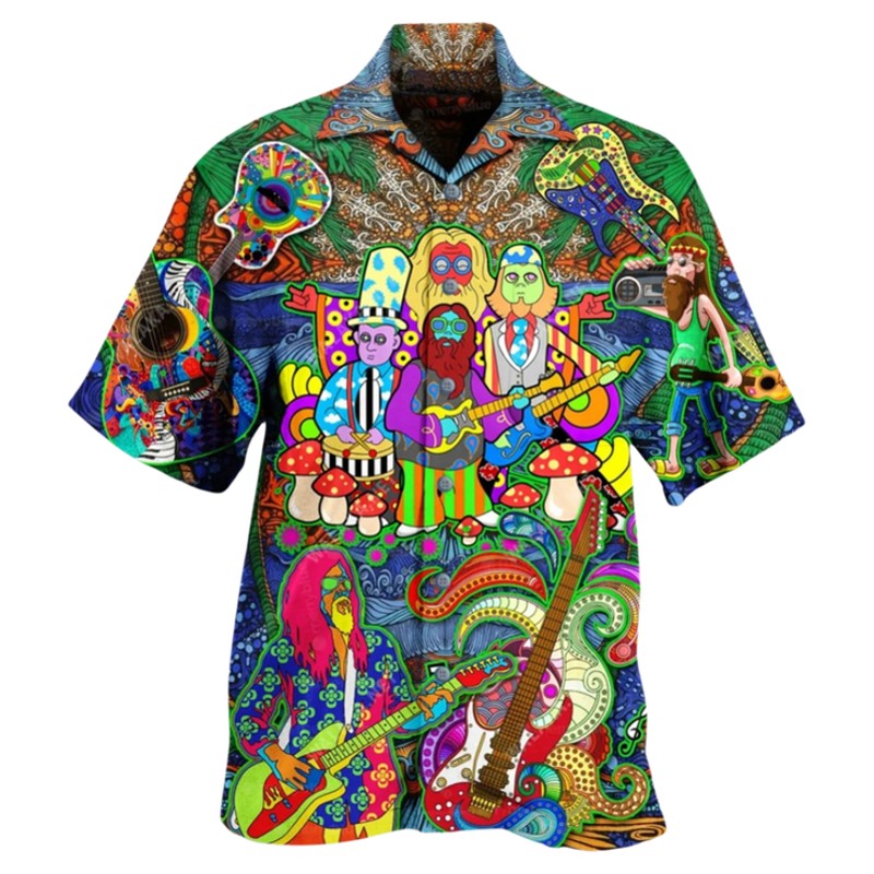 Men's printed casual long sleeved shirt男士印花休闲长袖衬衫