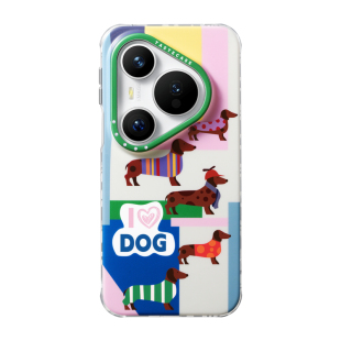 Tastecase彩色钻石腊肠狗手机壳适用于华为Pura80Ultra/Pura80/Mate80ProMax新款原创可爱小狗磨砂防摔保护壳