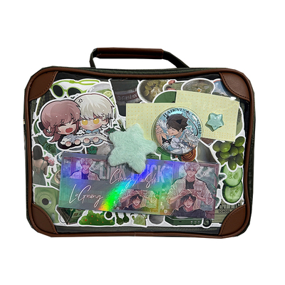 在逃邦尼百搭复古简约PU单肩斜挎20cm娃包学生扎谷吧唧痛包小方包