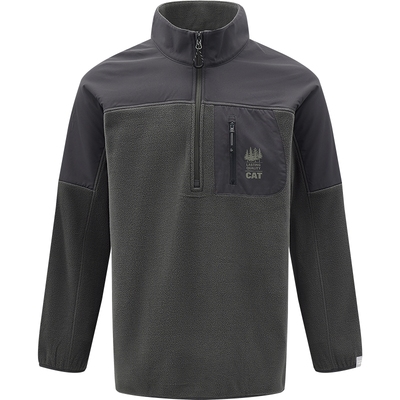 CATCAT卡特25秋冬新品男士户外保暖套头半开领摇粒绒卫衣商场同款