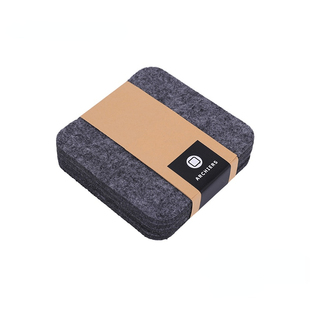 Archiers毛毡杯垫简约茶杯垫隔热垫水杯垫子办公室吸水桌面垫方形