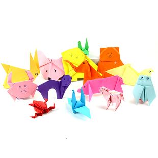 儿童彩纸小学生手工纸正方形a4厚硬卡纸幼儿园剪纸彩色千纸鹤折纸