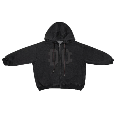 男童加绒加厚卫衣外套冬装