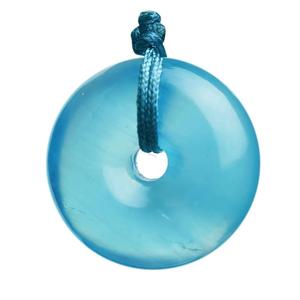 冰种海蓝宝平安扣吊坠海水海蓝宝