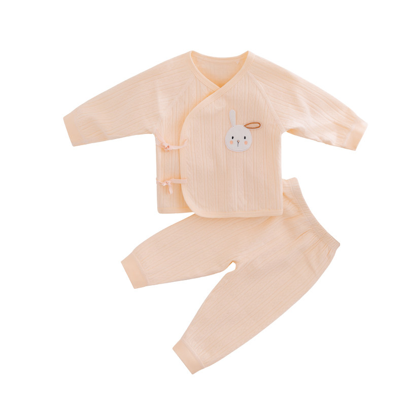 特价新生婴儿衣服分体套装春秋季满月宝宝纯棉内衣贴身打底两件套