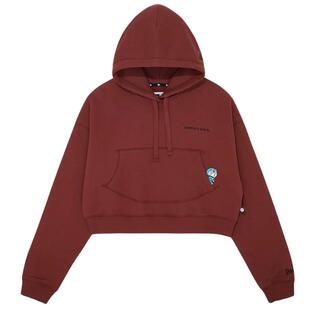 New Era纽亦华2026新品哆啦A梦女士短款连帽卫衣套头红色上衣NE