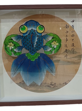 上新手写定制潍坊丝绢风筝文创摆件礼品非遗纸鸢十二寸商务年会礼