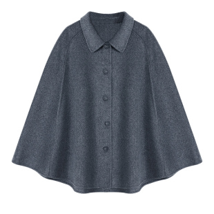 pusumede 游云漫卷 复古千金毛呢外套女高级感羊毛气质斗篷大衣