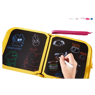 儿童便携式绘画本画画板家用涂色小黑板涂鸦可擦写字图画宝宝玩具