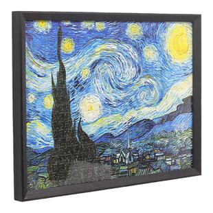 创意实木拼图裱框1000片大相框挂墙500片画框框架75x50可定制框架