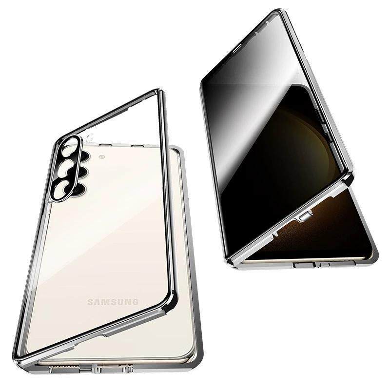 三星s25ultra全包防偷窥s24ultra手机壳23plus+双面玻璃S22套10fe磁吸镜头保护套防摔官网新款男女