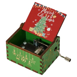 Kevin家!“无聊送TA一个手摇八音盒玩”创意音乐盒摆件圣诞节礼物