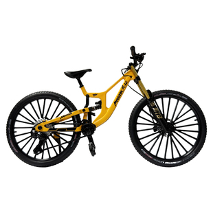 三条裤子自行车模型软尾V10双减震合金山地车速降模玩具车摆件礼