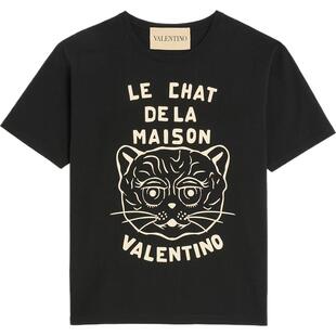 [季末优惠]华伦天奴VALENTINO男士 CHAT DE LA MAISON 短袖T恤
