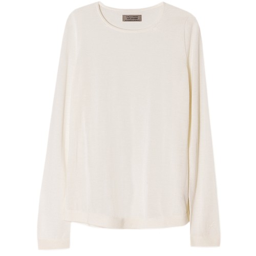 FALCONERI女士时尚圆领长袖毛衣休闲四季原色山羊绒针织衫DML261M