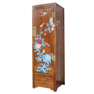 单门60cm宽香樟原实木衣柜小户型窄儿童单人独柜子收纳储物橱卧室