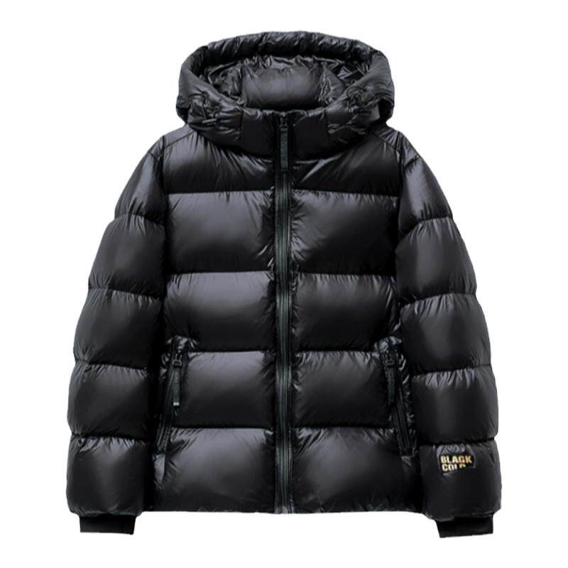 黑金白鹅绒短款羽绒服嘉兴平湖