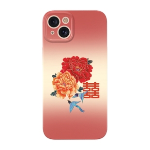 复古怀旧双囍字苹果17小米15菲林iPhone14手机壳nova13新款opporeno华为mate60红米适用pura80vivos19荣耀200