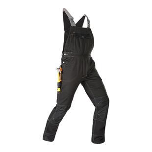 工装背带裤男工作服耐磨连体机修劳保服宽松直筒吊带反光条的裤子