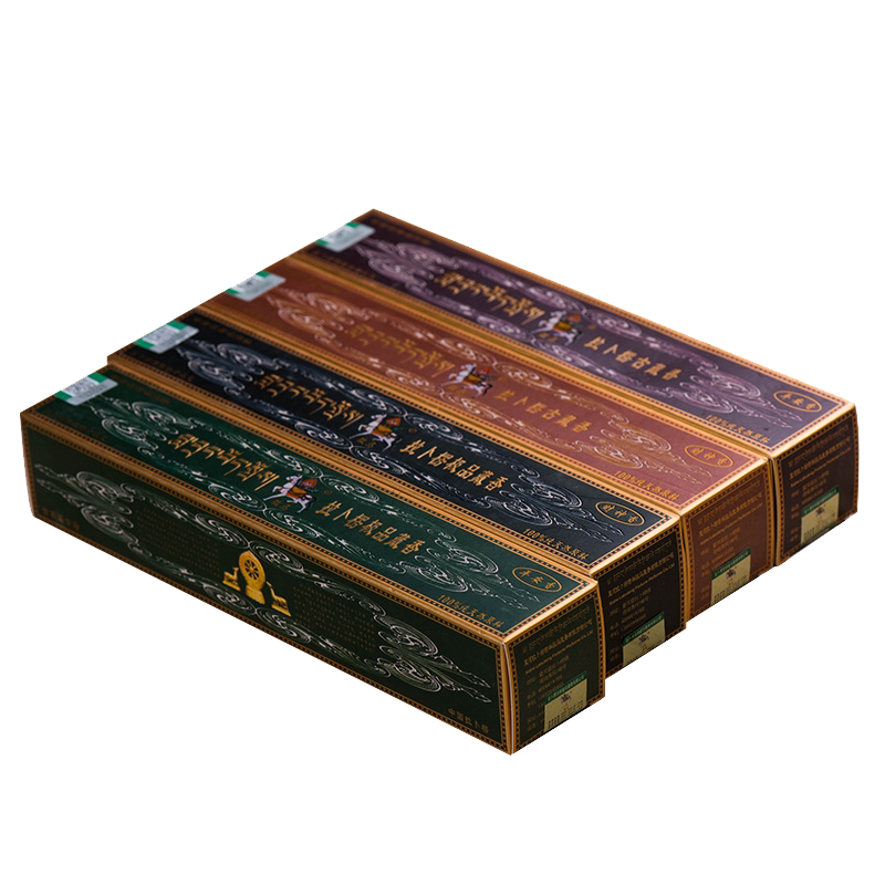 拉卜楞藏香无烟香卧香 骏马牌古藏财神香手工香 客厅家用熏香线香