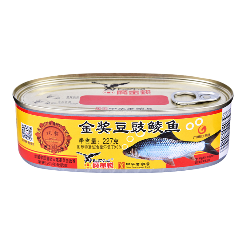 鹰金钱金奖豆豉鲮鱼罐头即食下饭