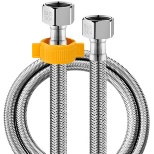 4分钢丝编织水管软管冷热进水管马桶角阀热水器高压耐高温连接管