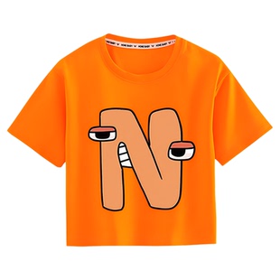 字母传说衣服儿童t恤男童短袖夏季纯棉卡通打底衫Alphabet Lore潮