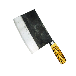 捞刀河刀剪-肖超老式炮弹钢碳钢刀斩切刀切片刀夹钢刀斩骨刀