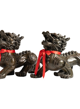 黄铜貔貅摆件公母一对工艺礼品