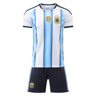 2526世界杯阿根廷梅西球衣世界杯足球服套装男定制训练服球服童