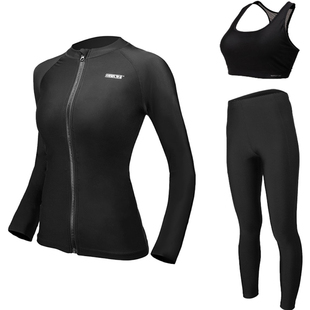 WaterTime潜水服女防晒冲浪服保暖速干衣水母衣湿衣长袖长裤泳衣