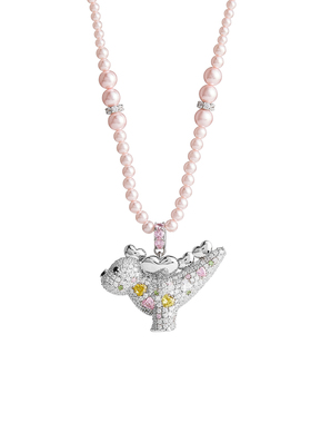 FWISH飞未夕爱心恐龙满镶项链