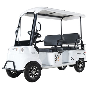 小巴士电动四轮车带棚M6座旅游景区观光车电瓶车拉客电动车代步车