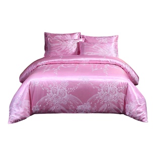 贡缎提花大红色婚庆四件套新婚结婚女方陪嫁喜庆欧式轻奢床单被套