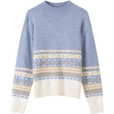 LAGOGO抗起球费尔岛软糯针织衫