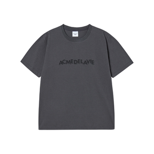 ADLV3D立体LOGO基础款短袖2025新款潮流休闲T恤百搭男女同款上衣