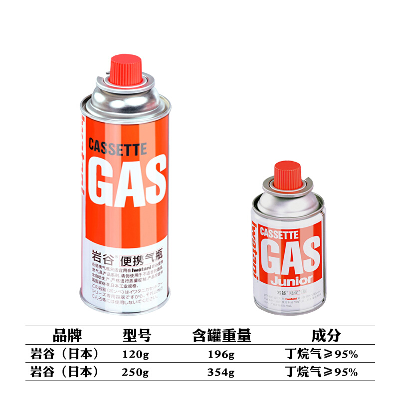 岩谷便携气瓶卡式炉气罐户外野炊便携炉燃料防爆瓦斯气罐120/250g