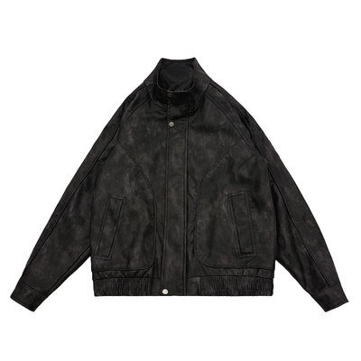 痞帅风皮衣男款帅气皮夹克