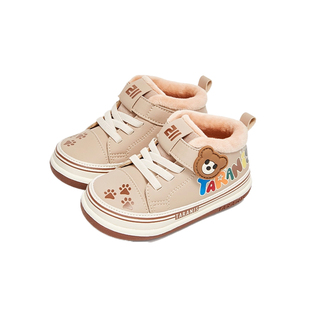 泰兰尼斯211学步鞋冬季新款男宝宝加绒机能鞋防滑软底女童棉鞋