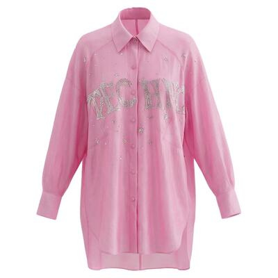 TCH潮牌甜酷风轻薄莱赛尔宽松慵懒风衬衫上衣女26春夏T78A13E1061