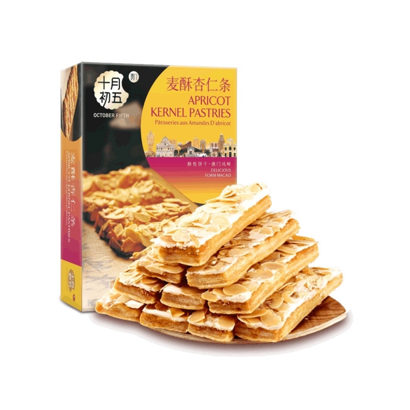 十月初五麦酥杏仁条200g×5盒下午茶点心糕点食品休闲零食小吃